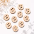 Miniatur Brezel Holz 10er Set als Streudeko für Oktoberfest und Hochzeit